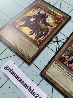 2X Gaia The Fierce Knight Secret Rare Chibi Maze of Muertos MZMU-EN058 Yugioh! - Image 3