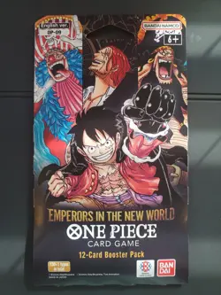 One Piece EMPERORS IN THE NEW WORLD English Sleeved Booster Pack Sealed 12-Cards - Image 1