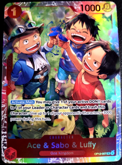 Ace & Sabo & Luffy OP13-007 SR ONE PIECE Tcg Card Game NM RED - Image 1