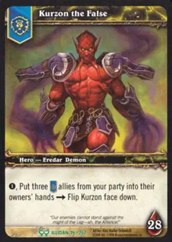 World of Warcraft TCG Kurzon the False - Hunt for Illidan 19/252 - Image 1