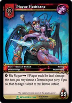 Light Play WoW TCG Plague Fleshbane Servants of the Betrayer World of Warcraft - Image 1