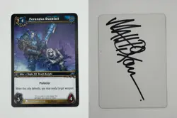World of Warcraft TCG Artist Proof with Auto Matt Dixon Ferandus Duskfall - Image 1