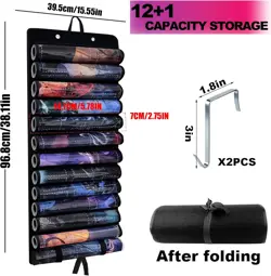 Playmat Holder, Playmat Tube Storage Bag for MTG with 2 Hooks, Fits 12+1 Game - Image 2