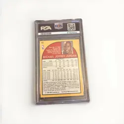 1990-91 NBA HOOPS Michael Jordan #65 Chicago Bulls PSA 7 NM - Image 2