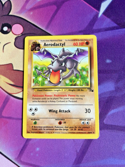 Aerodactyl - 16/62 [Fossil] Pokemon TCG - REGULAR RARE - Vintage - LP/MP - Image 1