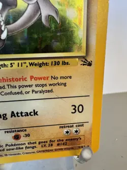 Pokemon TCG Aerodactyl Fossil Card 16/62 Regular Rare - LP Condition - Image 3