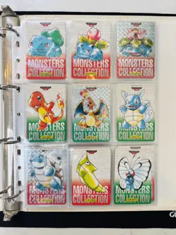 1996 POKEMON BANDAI CARDDASS PRISM CARD COLLECTION WITH BINDER - Image 1