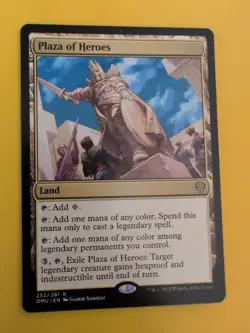 Plaza of Heroes. Rare Land DMU Magic the Gathering Card. - Image 2