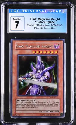 CGC Graded 7 Dark Magician Knight ROD-EN001 Reshef Prismatic rare Yu-Gi-Oh! Card - Image 1