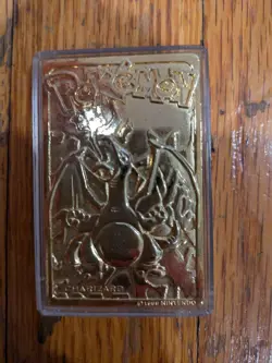 Pokemon 23K Gold Plated Charizard Burger King Trading Card 1999 - Image 1