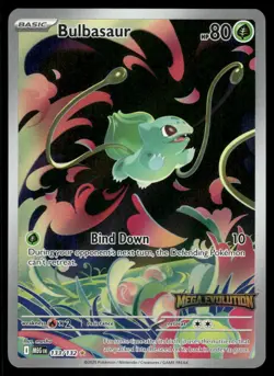 Pokemon Cards Bulbasaur 133/132 Mega Evolution STAMPED Illustration Rare NM - Image 1