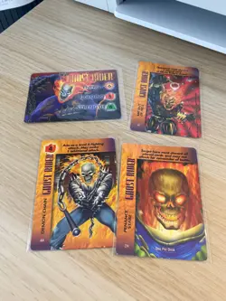 Marvel Overpower CCG Ghost Rider - 4 cards inc. character card - Image 1