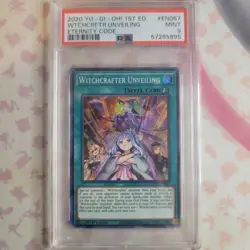 2020 Yugioh Witchcrafter Unveiling 1st Edition PSA Graded 9 Card ETCO-EN067 BGS - Image 1