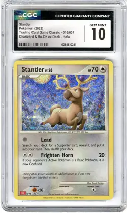 Stantler 016/034 TCG Classic Collection Holo CGC 10 Gem Mint Pokemon Card - Image 1