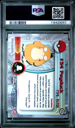 PSA 10 ⭐ Pokemon Psyduck 54 2000 Topps Chrome T.V. Graded Card - Image 2