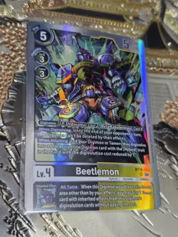 Digimon Card Game Beetlemon Super Rare Release Special Booster 2.0 BT18-063 SR - Image 1