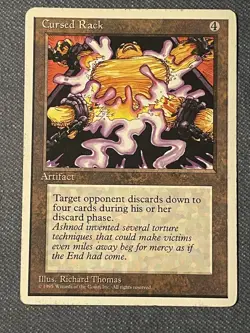MTG Cursed Rack Alternate 4th Ed LP Magic the Gathering 1995 uncommon rare - Image 1