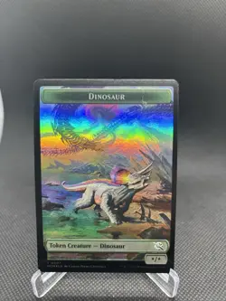 ***Treasure (021) Dinosaur (007) Foil Token***March of the Machine MTG - Image 2