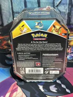 Pokemon TCG Eevee Evolutions Tin 2021 Flareon V Evolving Skies Brand New Sealed - Image 3
