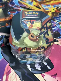 Pokemon TCG Eevee Evolutions Tin 2021 Flareon V Evolving Skies Brand New Sealed - Image 5
