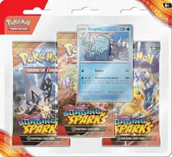 Pokemon TCG: Surging Sparks 3 Pack Blisters SV08 Factory Sealed - Image 1