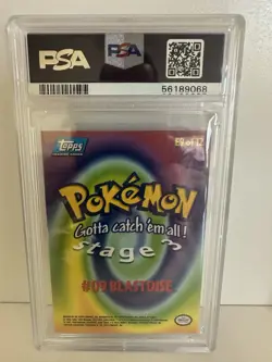 Topps Blastoise E9 Holo Pokemon First Movie 1999 Holo, PSA 10 - Image 2