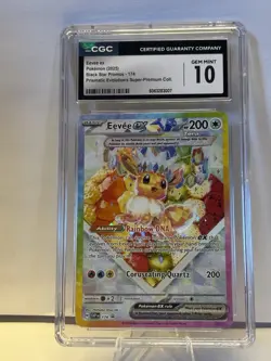 CGC Gem Mint 10 Eevee Ex Prismatic Evolutions Black Star Promo 174 Pokemon 2025 - Image 1