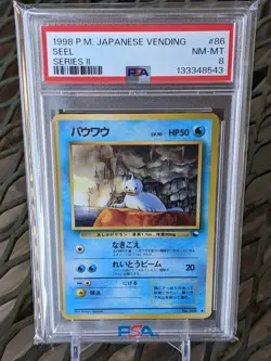 1998 Pokemon Japanese Seel #86 Glossy Vending Series II PSA 8 NM-MT - Image 1