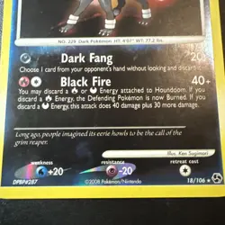 Pokemon TCG Houndoom Great Encounters 18/106 Reverse Holo Rare - Image 2