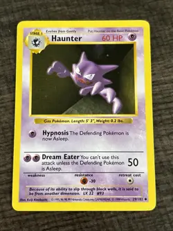 Pokemon TCG Haunter Base Set (Shadowless) 29/102 Uncommon - Image 1