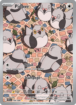 NM-Mint Pidove - 148/086 - Illustration Rare Pokemon Black Bolt - Image 1