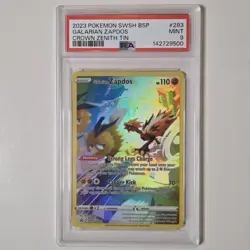 2023 Pokemon Galarian Zapdos SWSH BSP Crown Zenith #283 PSA 9 - Image 1