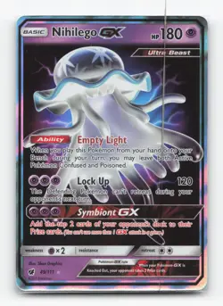 Pokemon TCG - Nihilego GX 49/111 Near Mint Holo GX Rare Crimson Invasion - Image 1