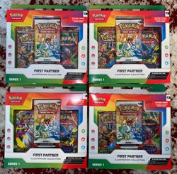4x Pokemon TCG First Partner Illustration Collection Series New Sealed FAST SHIP - Image 1