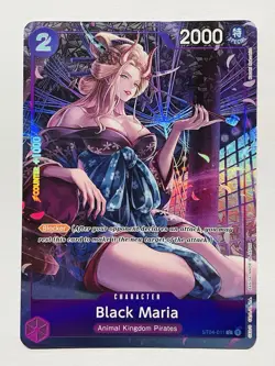 CARD ONE PIECE TCG - Black Maria Alternate Art Promo card NEAR MINT English ST04 - Image 1
