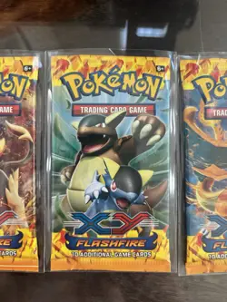 Pokemon XY Flashfire Booster Pack X3 Factory Sealed - Image 3