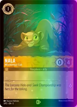 Lorcana Nala - Mischievous Cub (3/119) Disney Lorcana Promo Cards LP FOIL- Promo - Image 1