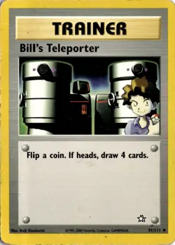 Bill's Teleporter 091/111 Neo Genesis Pokemon Card TCG - Image 1