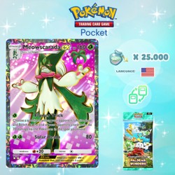 Pokemon TCG Pocket - Meowscarada ex Full Art Card (English) - Image 1