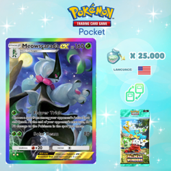 Pokemon TCG Pocket - Meowscarada ex Rainbow Card (English) - Image 1