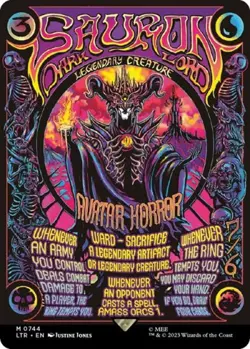 MTG English Sauron, the Dark Lord (Borderless Poster) NM Normal - Image 1