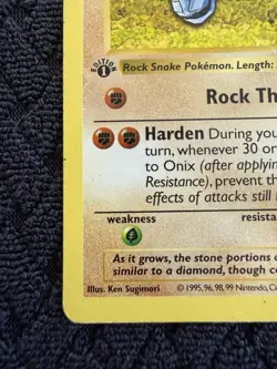 Pokemon TCG Onix Base Set Shadowless 1st Edition Common Card 56/102 - Image 5