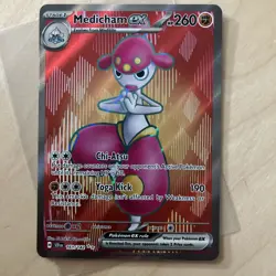 Pokemon Card Medicham EX 161/142 Stellar Crown Full Art Holo Card NM Condition - Image 1