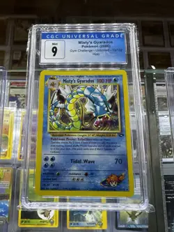 CGC 9 MINT Misty's Gyarados 2000 Gym Challenge 13/132 Holo Swirl! Pokemon psa - Image 2
