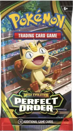 Pokemon Mega Evolution Perfect Order Booster Pack 10 Cards random art on pack - Image 1
