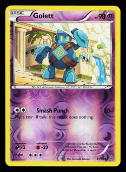 Golett 34/98 Reverse Holo Ancient Origins Pokemon Card - Image 1