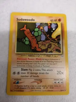 Pokemon TCG Neo Revelation Sudowoodo Rare Card #26/64 - Image 1