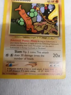 Pokemon TCG Neo Revelation Sudowoodo Rare Card #26/64 - Image 3