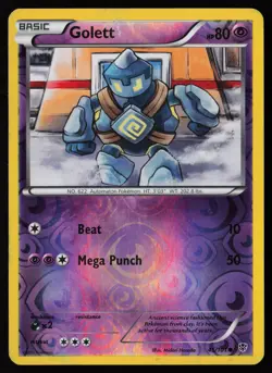 Golett [Reverse Holo] #45 Plasma Blast Pokemon Card - Image 1