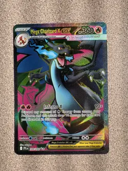 Mega Charizard X EX 109/094 Full Art Holo Dragon 360 HP Pokemon Card - Image 1